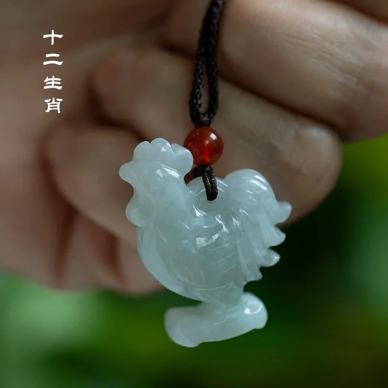 Women Fashion Jewellery - Smeraldo naturale cinese tridimensionale zodiaco ciondolo