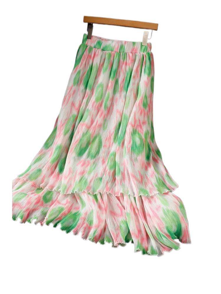 Pleated Skirt Women - 2026 Gonna a pieghe in chiffon