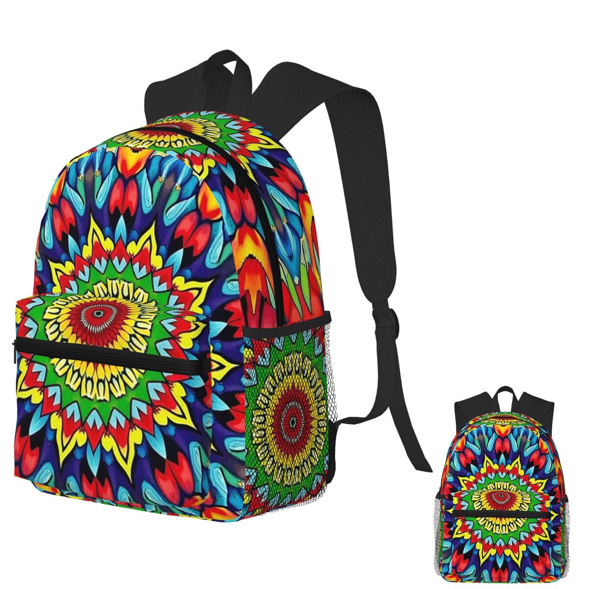 Women'S Fashion In The 1960S - Vibrante Trippy Mandala anni '60 Zaino