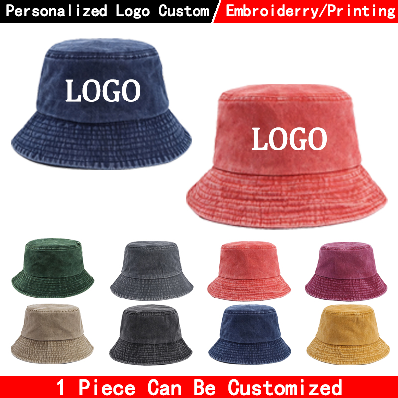 Women'S Fashion Visor - Cappello a Secchiello in Denim con