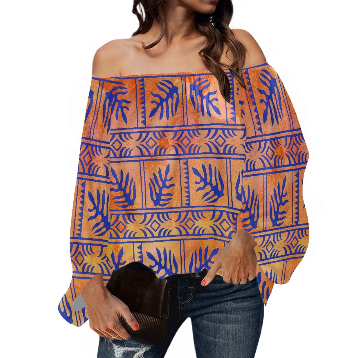 Puff Sleeve Blouse - Abbigliamento Tribale Polinesiano, Camicetta Elegante in