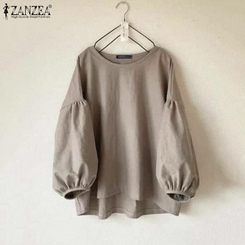 Puff Sleeve Blouse - ZANZEA Camicette casual da donna taglie