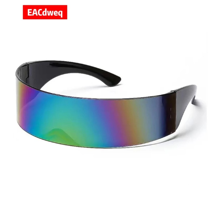 Women'S Fashion Visor - Occhiali da Sole Futuristici Y2K con