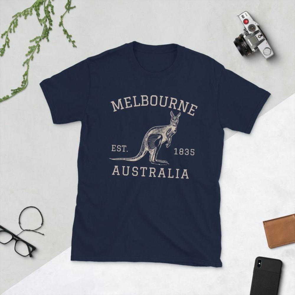 Women'S Fashion Melbourne - Melbourne Australia T-shirt Camicia canguro australiano