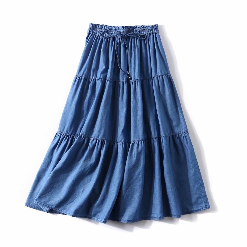 Gonne arricciate in denim a pi - Pleated Skirt Women recensione e prezzo