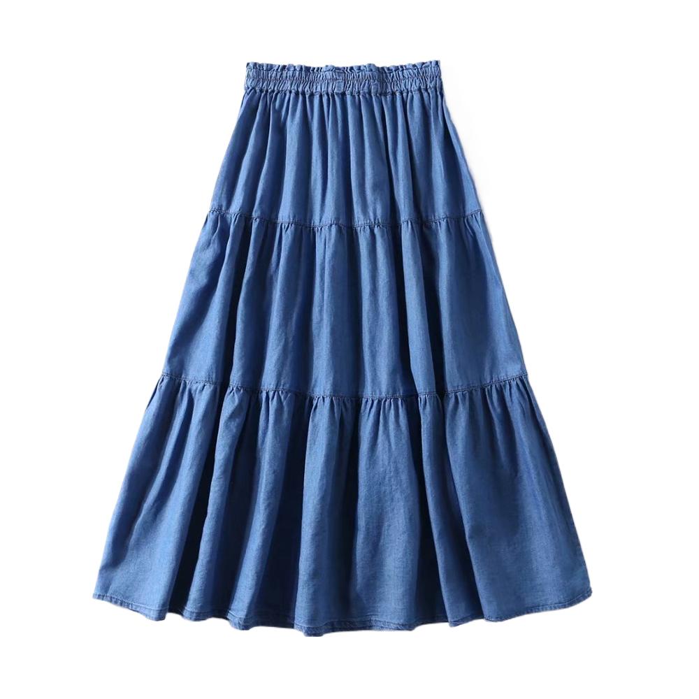 Gonne arricciate in denim a pi - Pleated Skirt Women recensione e prezzo