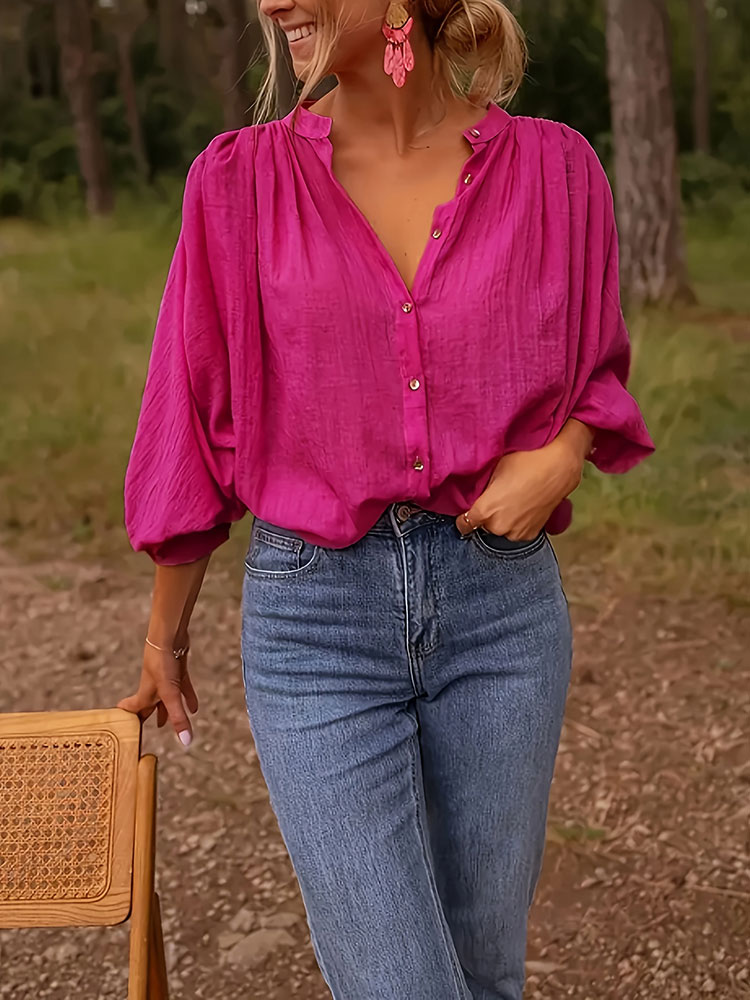 Nuova elegante camicia a manic - Puff Sleeve Blouse recensione e prezzo