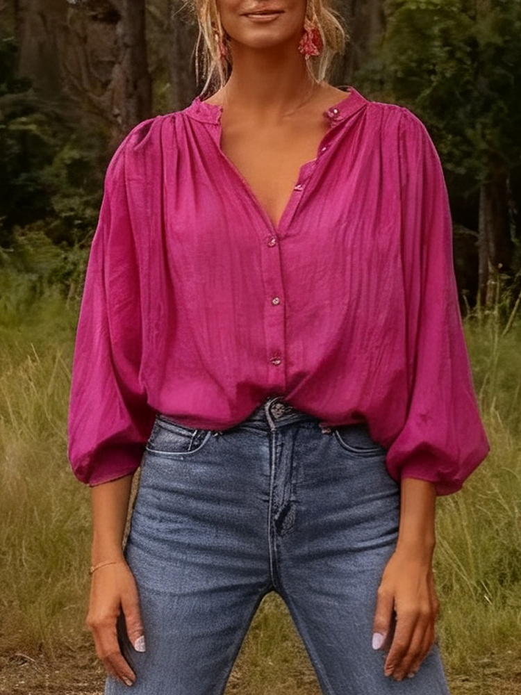 Nuova elegante camicia a manic - Puff Sleeve Blouse recensione e prezzo