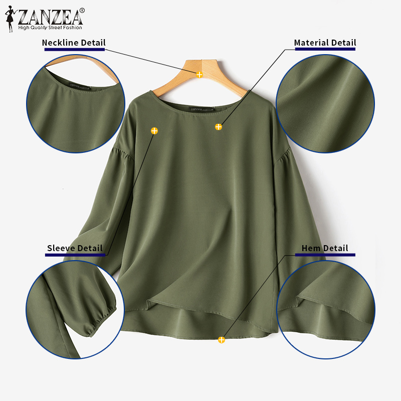 ZANZEA Camicette casual da don - Puff Sleeve Blouse recensione e prezzo