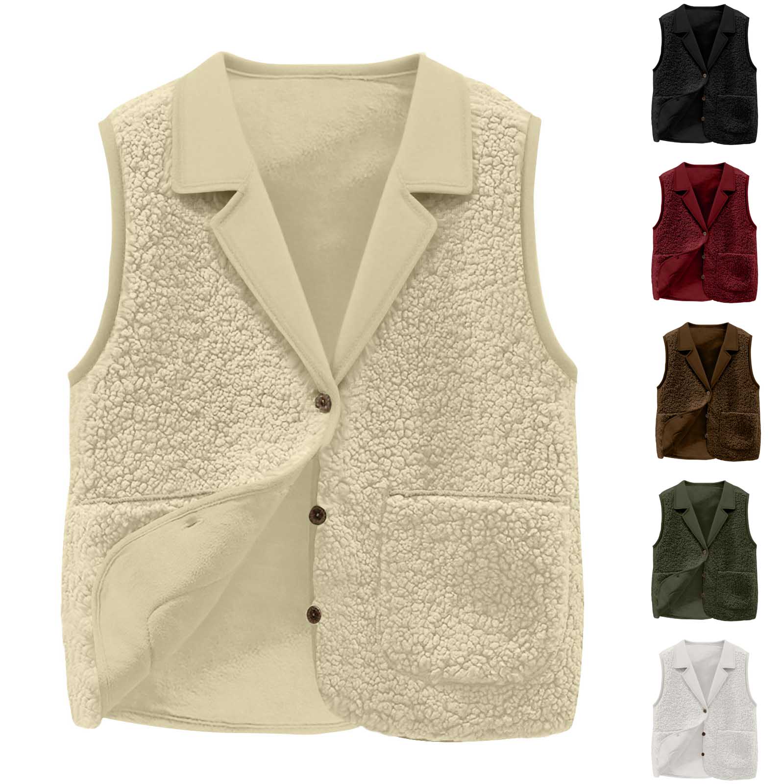 Gilet in pile Sherpa da donna, - Sherpa Coat Women recensione e prezzo