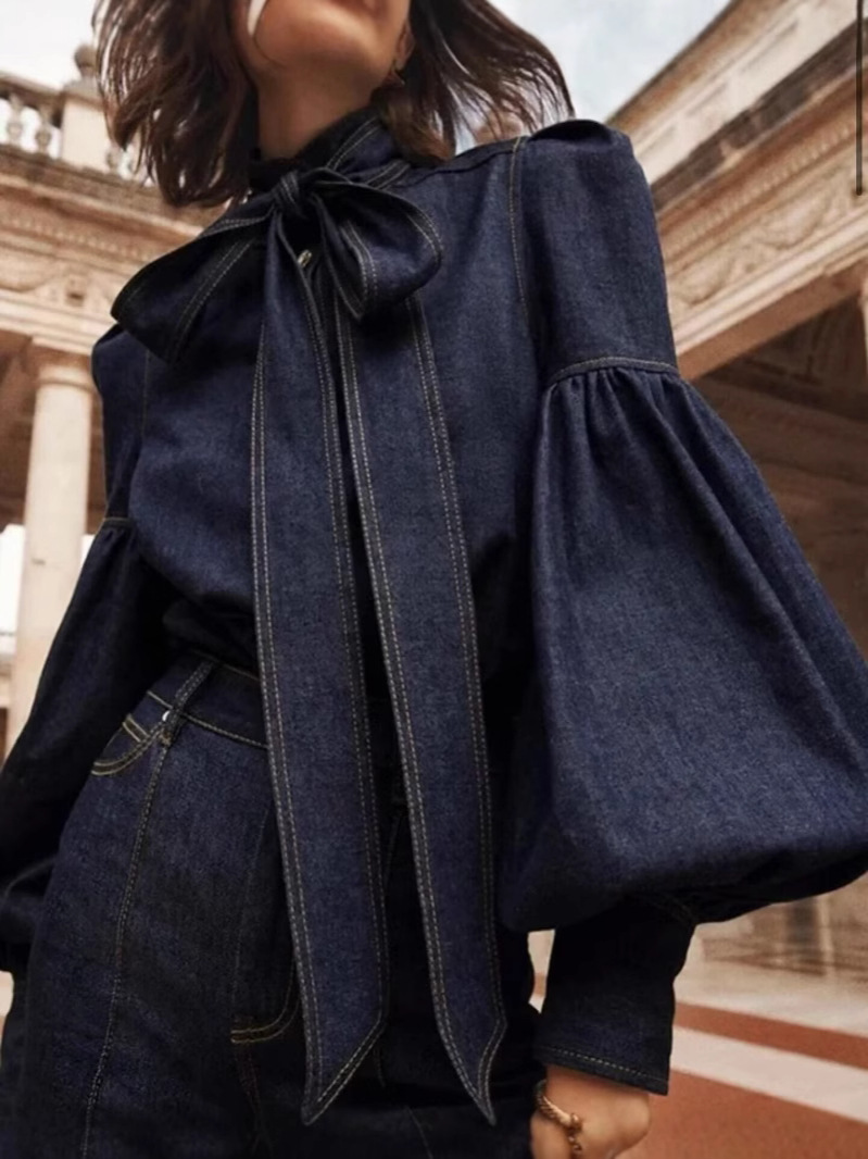 Camicetta AW Urban in Denim Si - Puff Sleeve Blouse recensione e prezzo